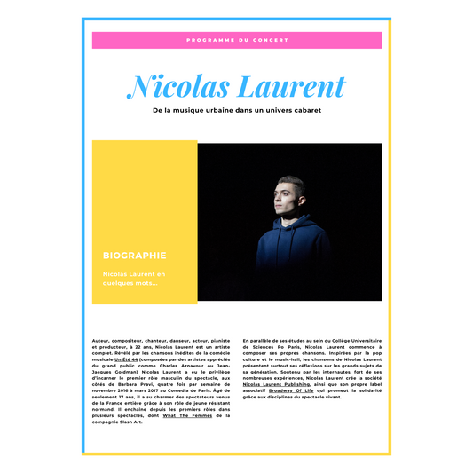 Programme - Nicolas Laurent [CONCERT]